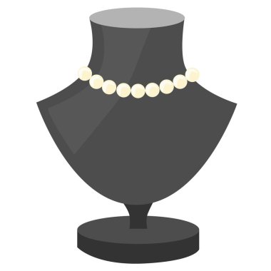 zenci manken izole inci kolye