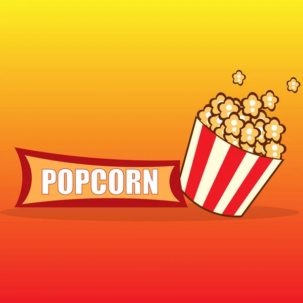 Popcorn design kártya — Stock Vector