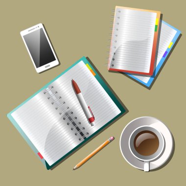 İş strateji planı kavramı fikri çizim ile kağıt, Not