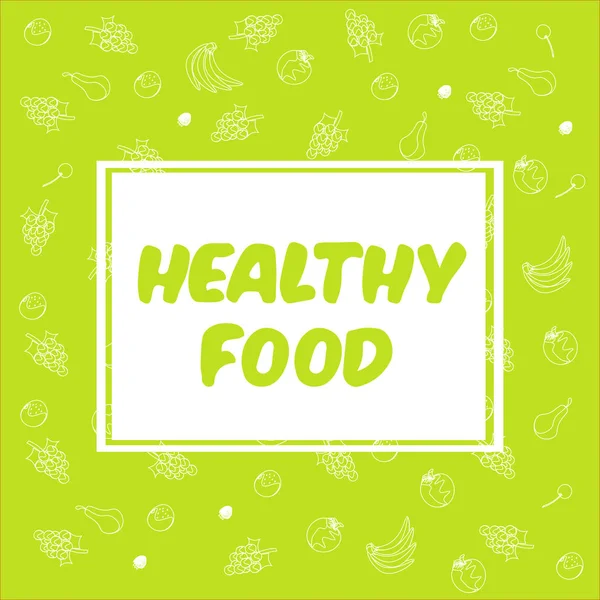 Здоровое питание - мотивационный плакат — стоковый вектор