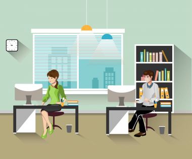 İnsanlar ofiste iş.