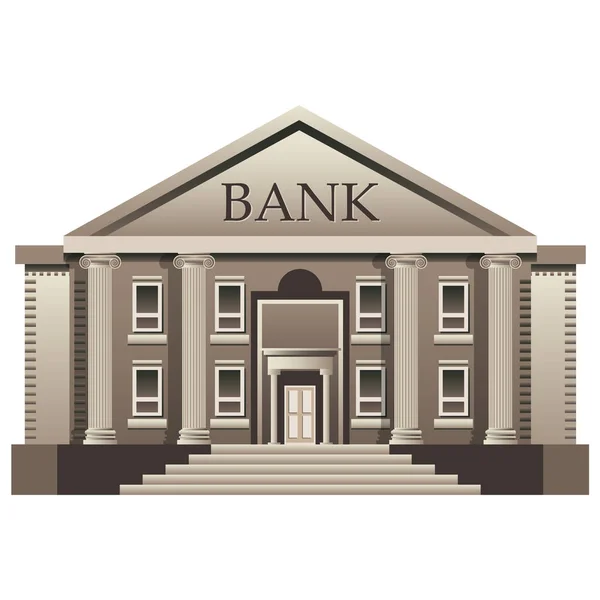 Banken Finans byggnad illustration isolerade — Stock vektor