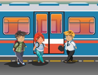İnsanlar şehir metro.