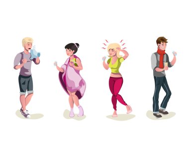 Hasta insanlar karikatür tarzı dizi