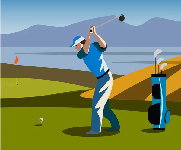 Banner del campo de golf — Vector de stock