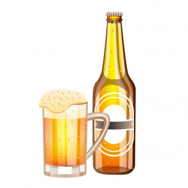 Şişe ve cam light bira ile