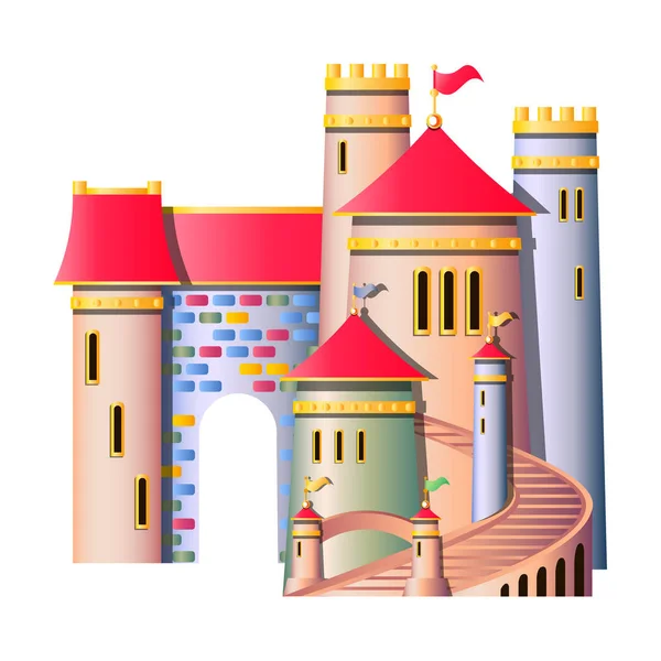 Замок FairyTale изолирован — стоковый вектор