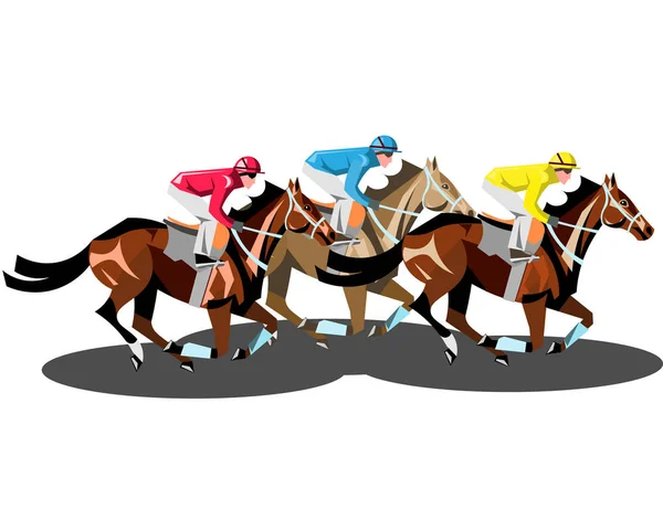 Yarış atları birbirlerine izole.