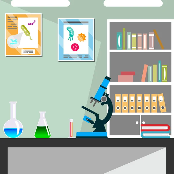 Chemická laboratorní věda a technika. — Stockový vektor