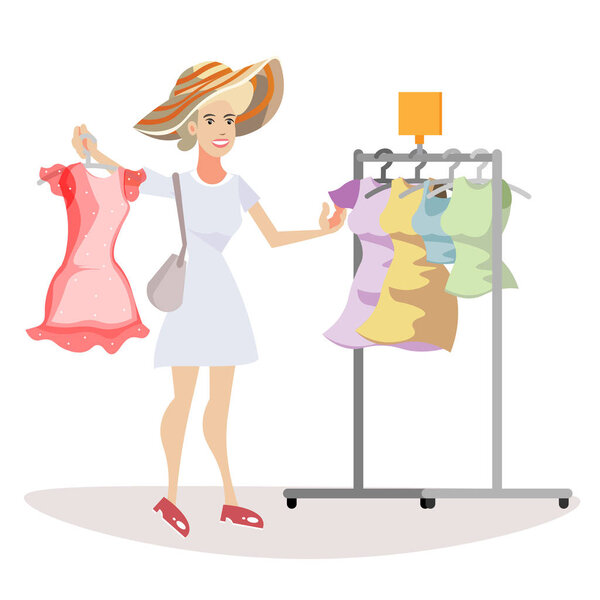 Женщина выбирает, что надеть
.