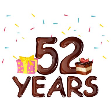 İyi ki doğdun elli iki 52 yıl tebrik kartı