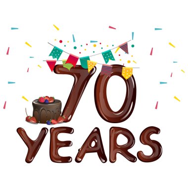 70 yıl yıldönümü kartı