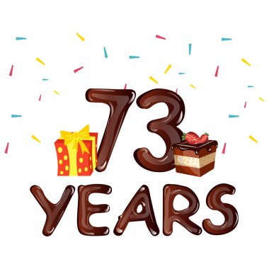 73 yıl doğum günü kutlaması için tebrik kartları