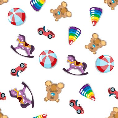 Sorunsuz yumuşak oyuncaklar desen.