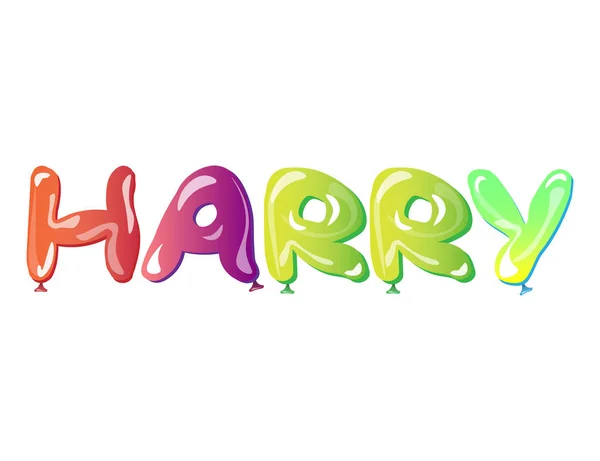 Harry nombre masculino globos de texto — Archivo Imágenes Vectoriales