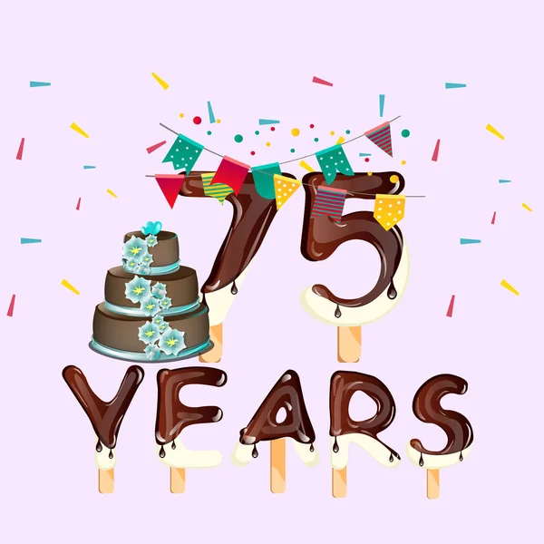 75 yıl mutlu doğum günü kartı