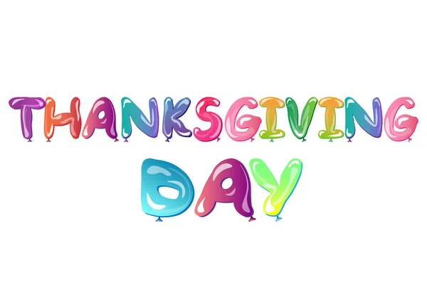 Happy Thanksgiving day banner med ballonger — Stock vektor