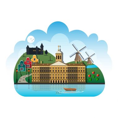 Hollanda ülke tasarım şablonu.