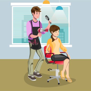 Kuaför Güzellik salonunda kadın