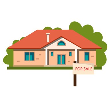 Simge Satılık Beyaz arka plan üzerinde izole.