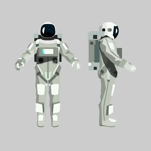 Astronauta aislado sobre fondo blanco. — Vector de stock