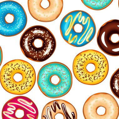 Renkli camlı donuts arka plan.