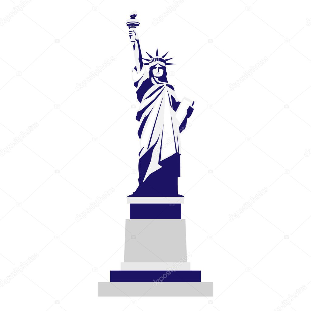 Silhouette of the Statue of Liberty