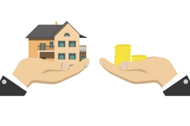 Emlak ve ev satış konsepti için.