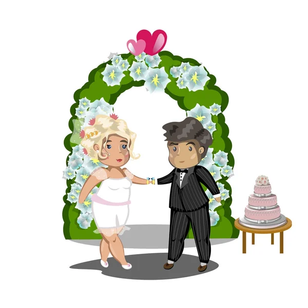 Celebração do casamento, Casamento — Vetor de Stock