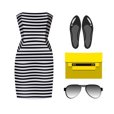 Kadın s giysiler dizi.