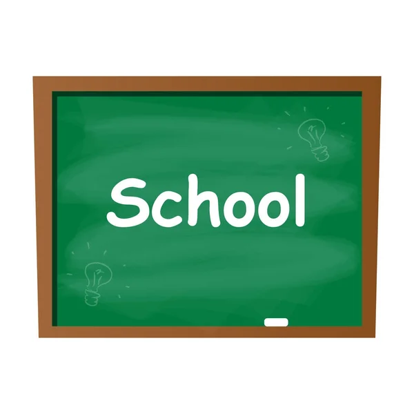 Empty blank school green chalkboard isolated — Stock Vector