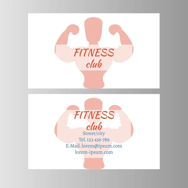 Cartão de visita do clube de fitness — Vetor de Stock