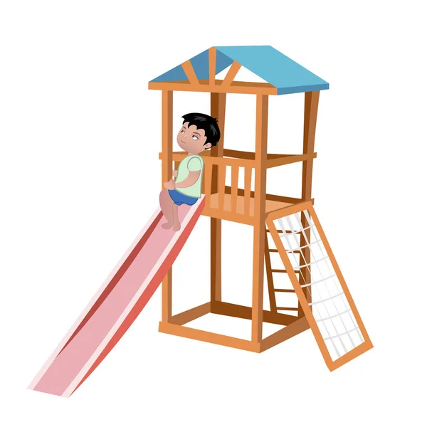 Niedliche Kinder beim Spielen — Stockvektor