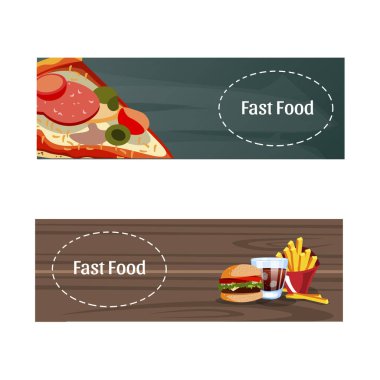 Lokanta ile iki afiş.