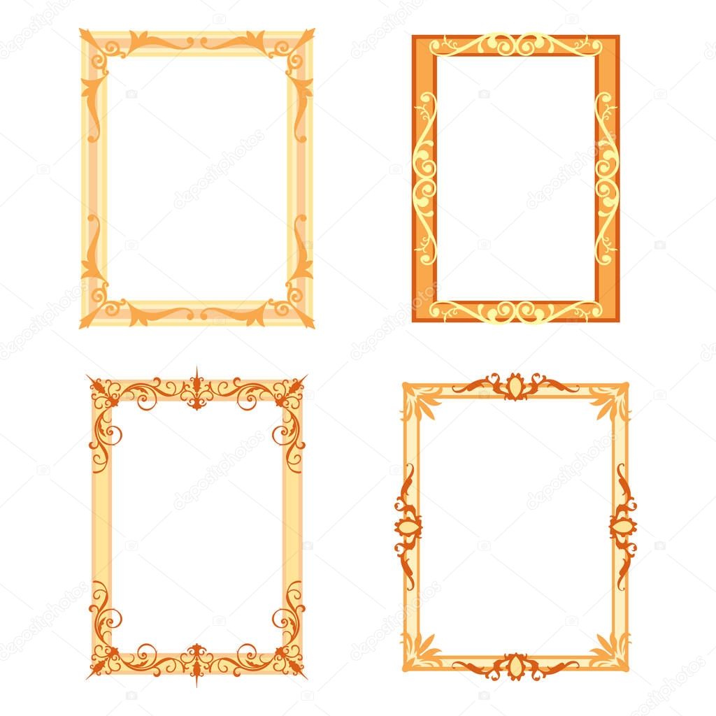 Set of Decorative frames and borders set