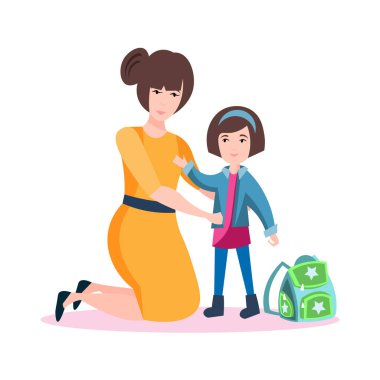 Mutlu anne ile kızı.