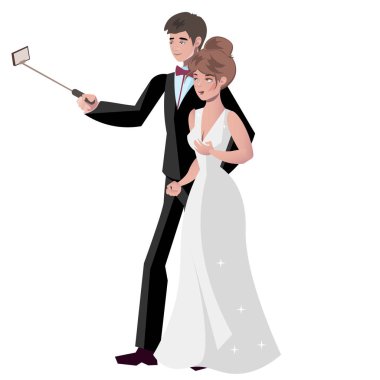 Gelin ve damat selfie olun