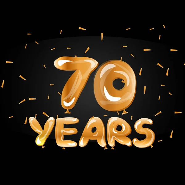 70 años de celebración del aniversario del oro — Vector de stock