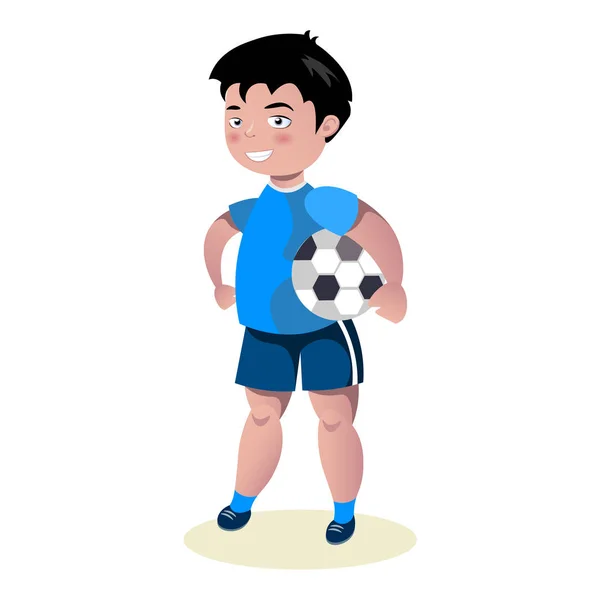 Niño fútbol jugador de fútbol . — Vector de stock