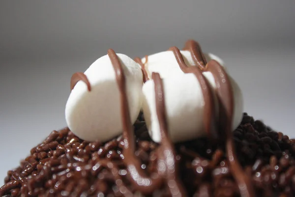 Cupcake Con Cioccolato Marshmallow — Foto Stock