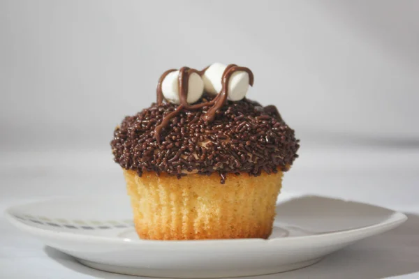 Cupcake Con Cioccolato Marshmallow — Foto Stock