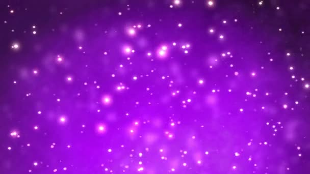Purple glitter bokeh particle background - seamless video loop. 3D render — Stock Video