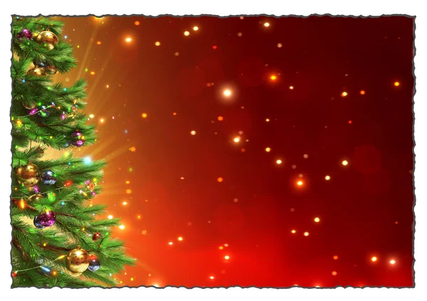 Tarjeta de felicitación navideña. Ilustración 3D —  Fotos de Stock
