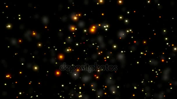 Glitter bokeh fondo de partículas - lazo de vídeo sin costuras - 3D render — Vídeos de Stock