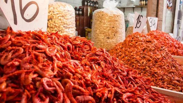 Camarones Fermentados Mercado Sao Joaquim Salvador Bahía Brasil — Foto de Stock