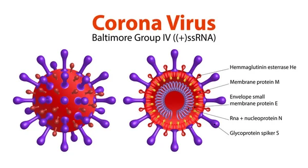 Simbolo Del Virus Coronavirus Covid Nuovo Focolaio Coronavirus Prevenzione Del — Vettoriale Stock