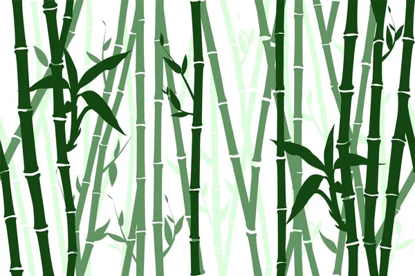 Chinese Japanese Bamboo Grass Oriental Wallpaper Vector Illustration Tropical Asian — Stock Vector