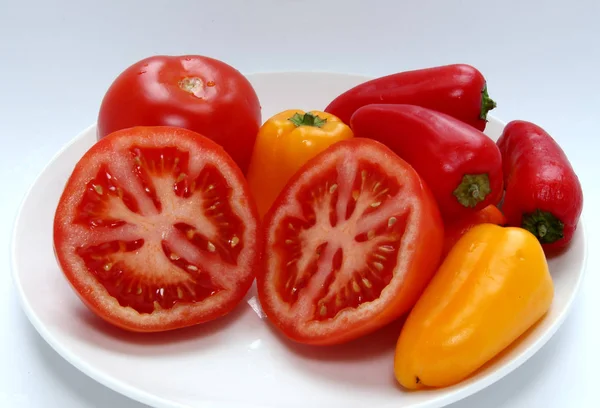 Taze Vegetables.Tomatoes ve kırmızı biber