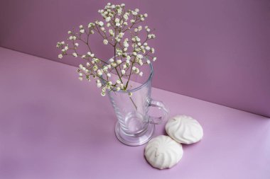 Çiçek ve iki beyaz zephyrs