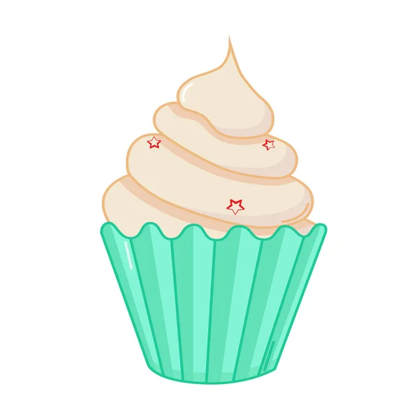 Icono de cupcake aislado — Archivo Imágenes Vectoriales